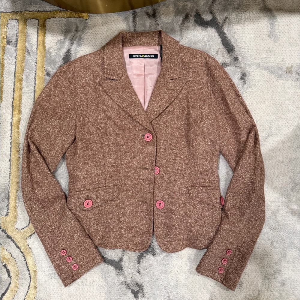 DKNY Jeans women’s pink blazer size L